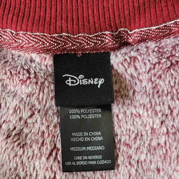 Disney 2-Piece Fleece Jogger Lounge Set Mickey Mouse Burgundy Size M New - Picture 9 of 12
